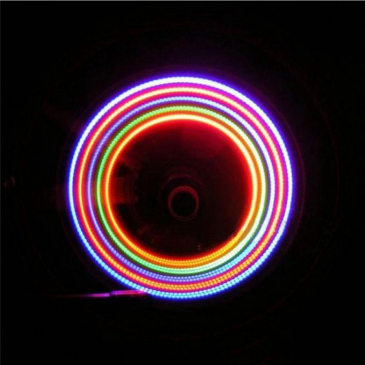 LED-belysning x 2 till cykelhjul i 5 färger