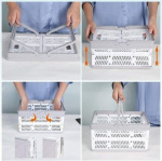 Förvaringskorg hopfällbar med hantag, Grå