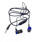 In-ear hörlur med mikrofon, Blå