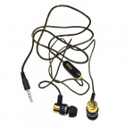 In-ear hörlur med mikrofon, Svart/Gul