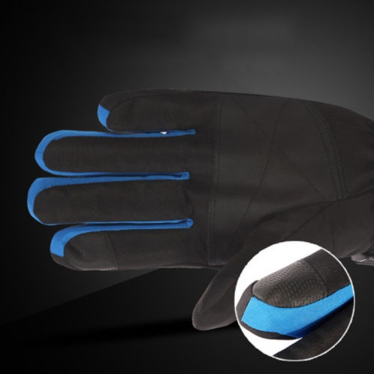 Vattentåliga skidhandskar, Blå/Svart, Strl L