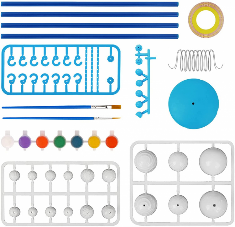 Hängande modell av solsystemet + självlysande färg