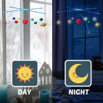 Hängande modell av solsystemet + självlysande färg