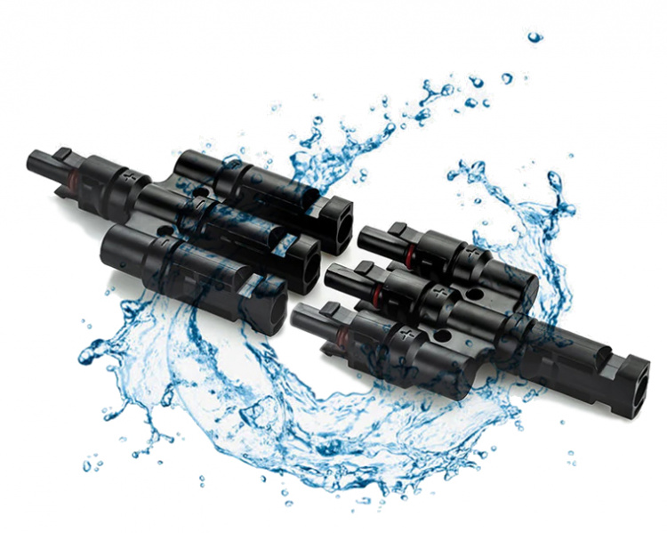 Solcellsanslutning MC4, T-kontakt 4 till 1