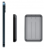 MagSafe kompatibel powerbank 10000mAh, Grå