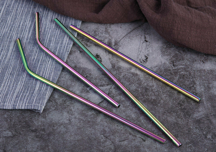 Sugrör i rostfritt stål 8st + rengöringsborstar