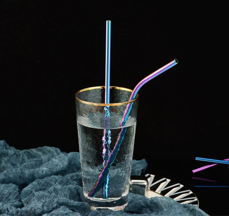 Sugrör i rostfritt stål 8st + rengöringsborstar