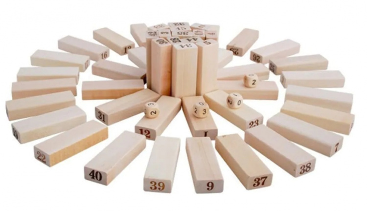 Byggklossar, mini stapelspel