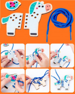 Sykort - trä med tråd, Djur