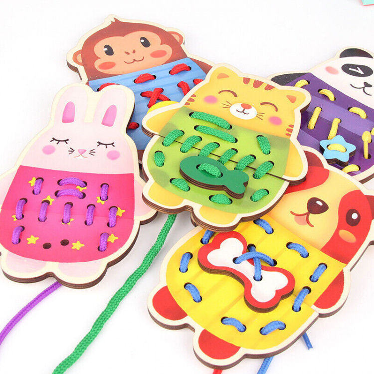 Sykort - trä med tråd, Panda Sykort - trä med tråd, Panda