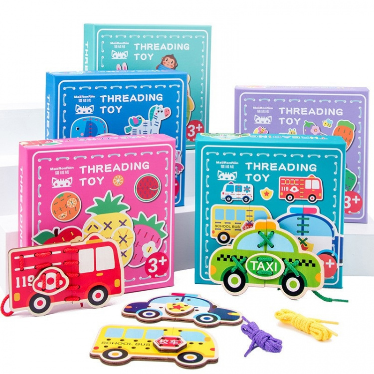 Sykort - trä med tråd, Fordon Sykort - trä med tråd, Fordon