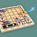 Rolig labyrint med bilar för barn Rolig labyrint med bilar för barn