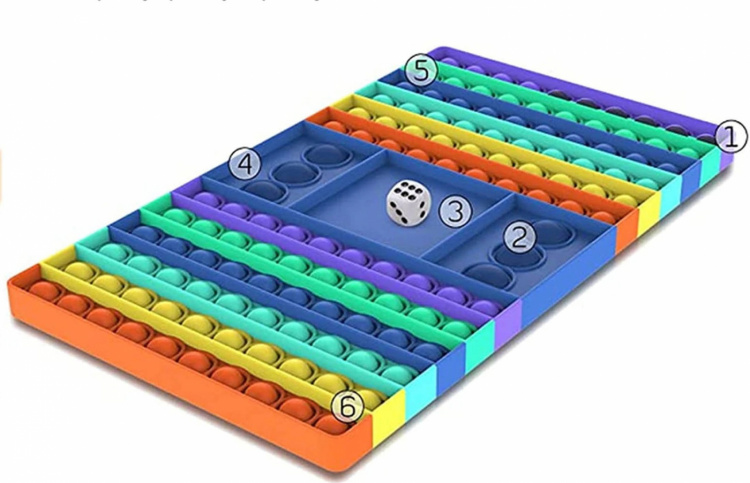 Pop-It schackbräde, Pastell Pop-It schackbräde, Pastell