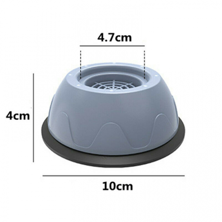 Vibration- och gliddämpande gummifötter för bl.a. tvättmaskin, 4 st