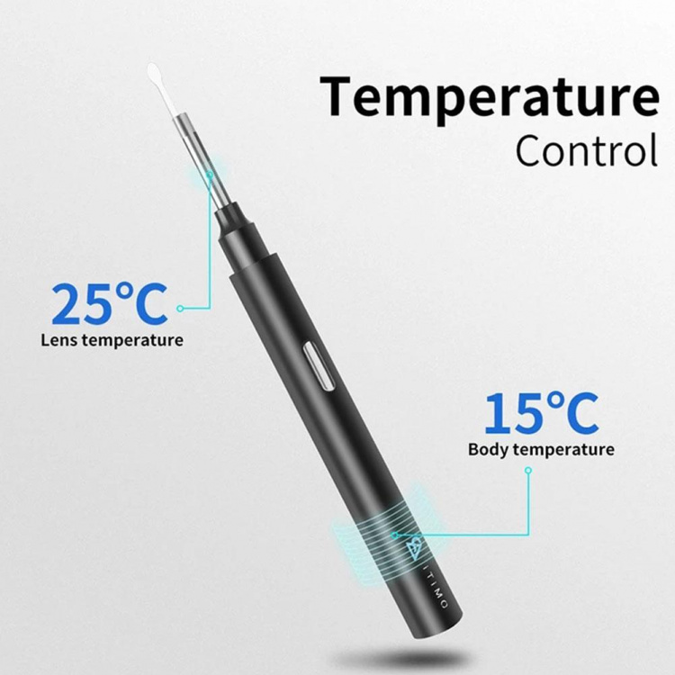 Öronrengörare med WiFi-kamera och munstycken, Vit