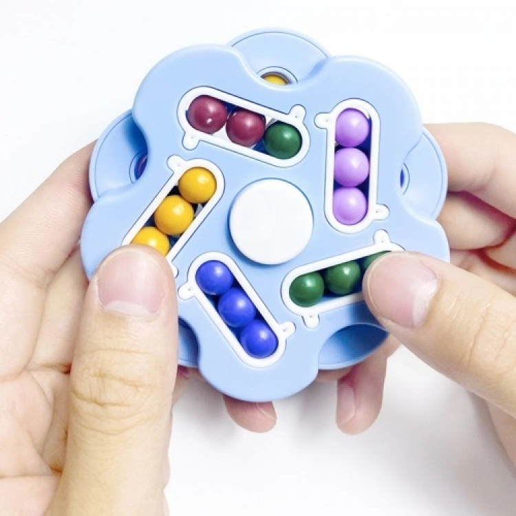 Fidget spinner pussel med kulor i olika färger, Rosa