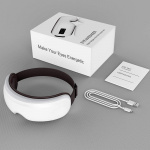 Massageapparat för trötta ögon med värme och bluetooth-musik, Vit