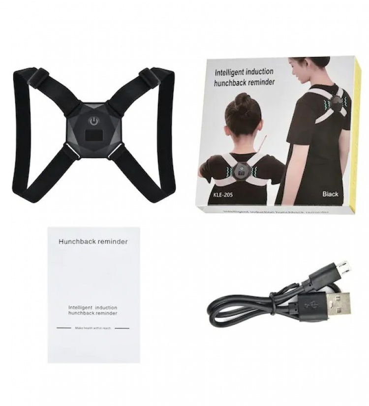 Hållningsväst för bättre hållning och ryggstöd, Svart Hållningsväst för bättre hållning och ryggstöd, Svart