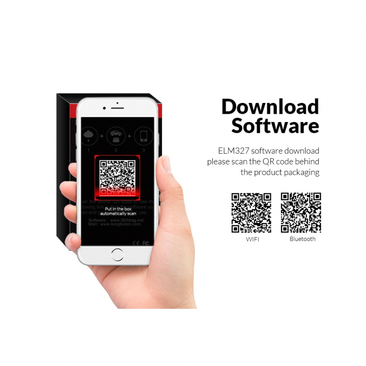 Felkodsläsare ELM327 Bluetooth OBDII för Windows/Android