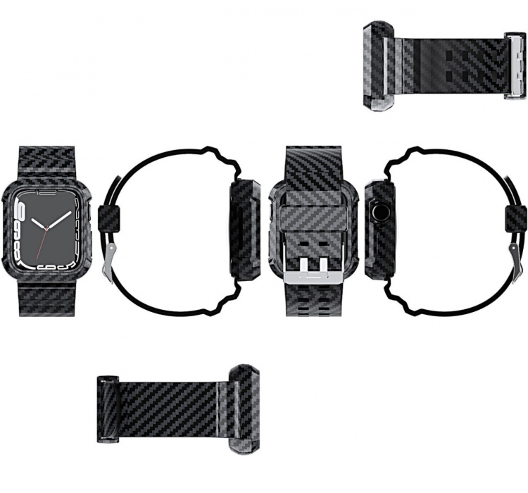 Ersättningsband till Apple Watch 42/44/45mm, Svart Ersättningsband till Apple Watch 42/44/45mm, Svart