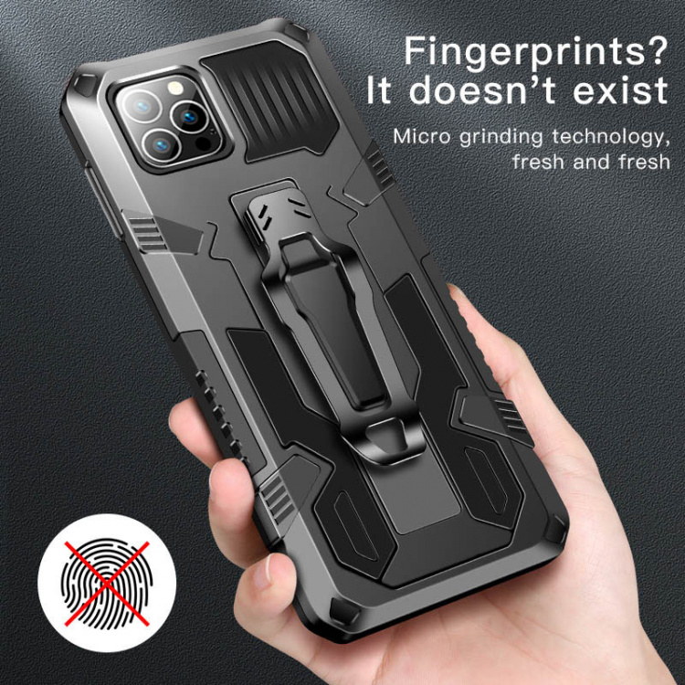 Tåligt skal med stativ till iPhone 13 Pro, Svart Tåligt skal med stativ till iPhone 13 Pro, Svart