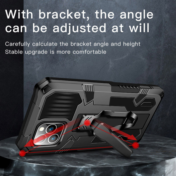 Tåligt skal med stativ till iPhone 13 Pro Max, Svart Tåligt skal med stativ till iPhone 13 Pro Max, Svart