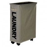 Stilren hopfällbar tvättkorg på hjul, 44L Grå