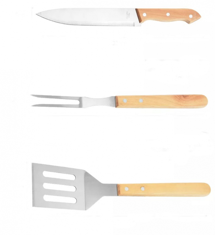 Grillset i trä, 4-delar