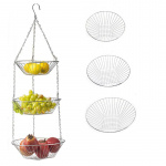 Hängande fruktkorg, 3-plan