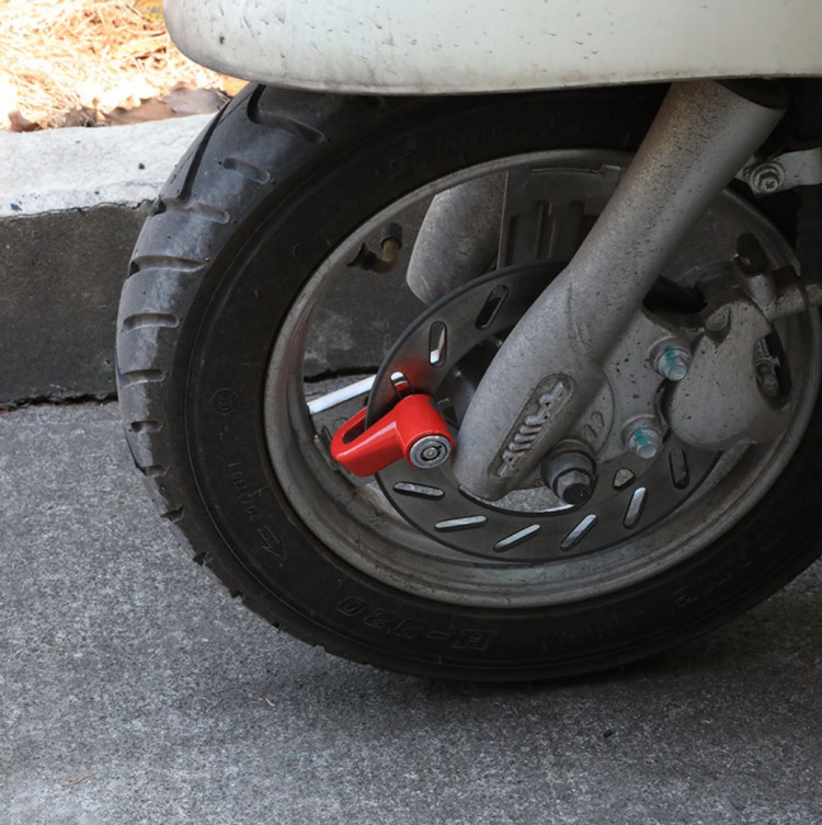 Skivbromslås för Cykel & MC, Röd