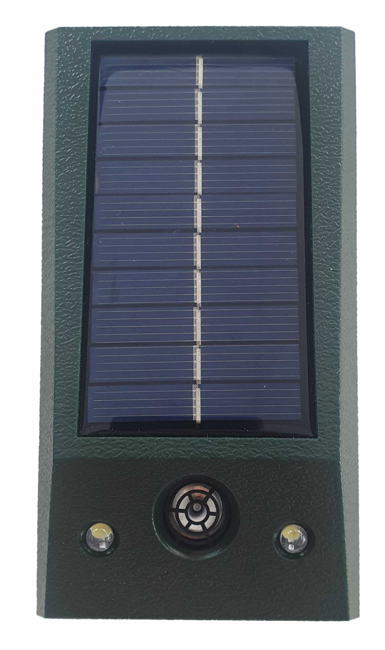 Solcellsdriven Djurskrämma med Ultrasoniskt ljud