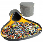 Lekmatta med Förvaring, Gul/Grå