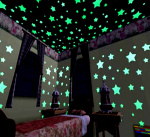 3D Lysande Fluorescerande Väggdekaler, Stjärnor