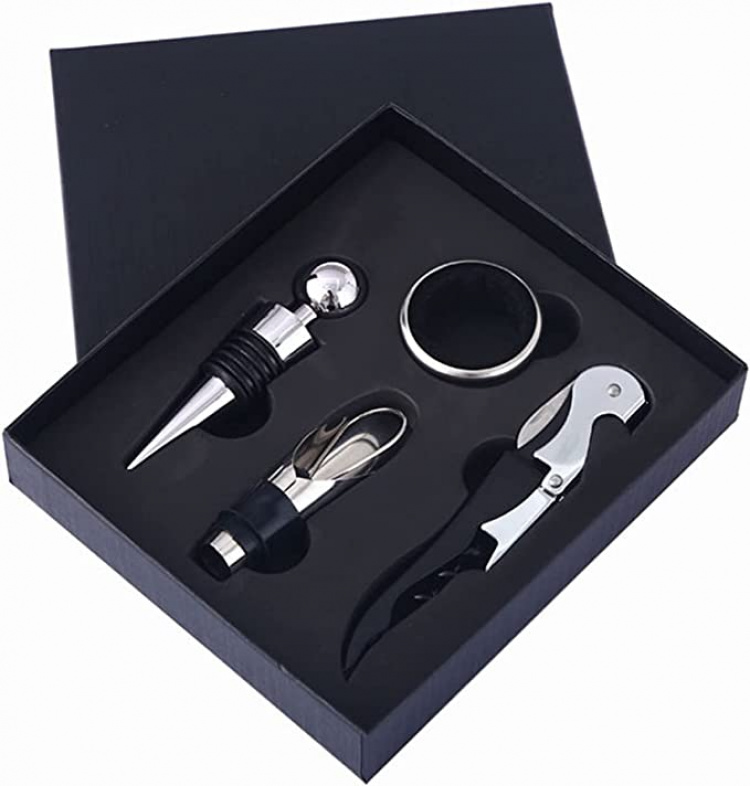 Korkskruvset (vinhällare, sjöhästkniv, vinring, vinpropp) Korkskruvset (vinhällare, sjöhästkniv, vinring, vinpropp)