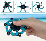 Fidget Spinner som kan förvandlas till en robotleksak (blå)