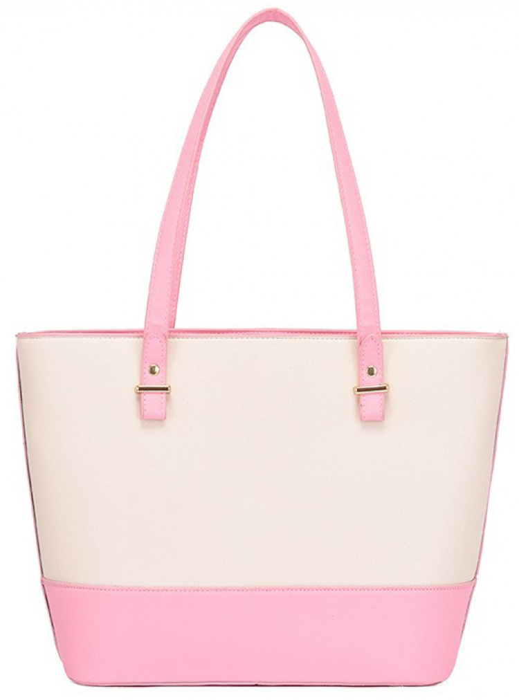 Handväskor, Beige Rosa med Guld-detaljer Handväskor, Beige Rosa med Guld-detaljer