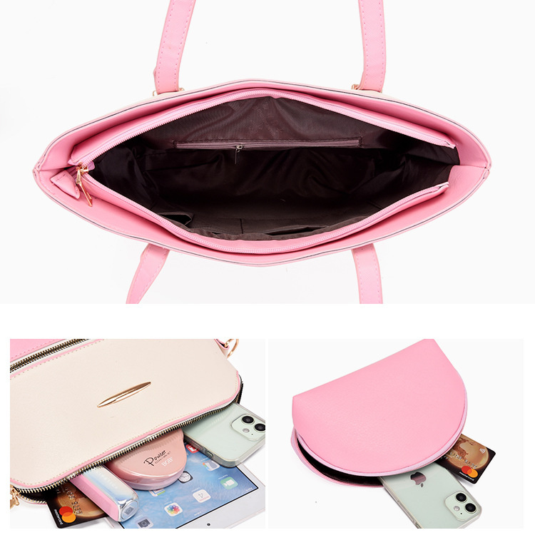 Handväskor, Beige Rosa med Guld-detaljer Handväskor, Beige Rosa med Guld-detaljer