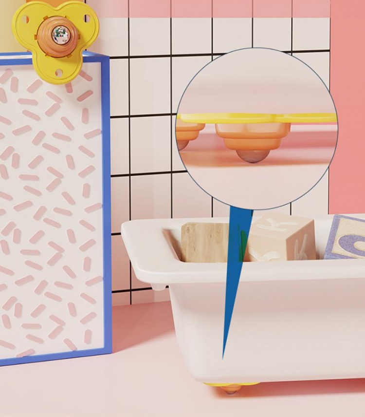 Lådhjul i Rostfritt stål 4-pack, Orange Lådhjul i Rostfritt stål 4-pack, Orange