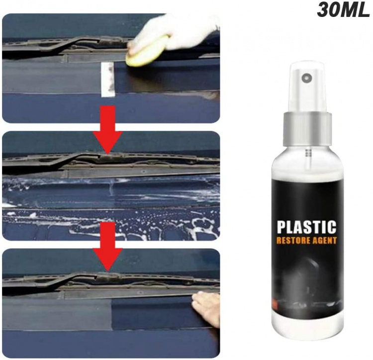 Sprej som rengör, polerar och återställer plast, 100 ml