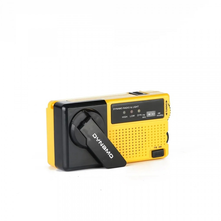 Vevradio med LED-lampa - FM-radio, USB, 1000mAh
