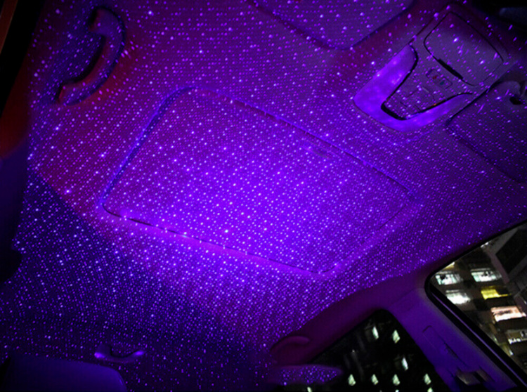 USB Lampa för Atmosfär i Bilen, Lila