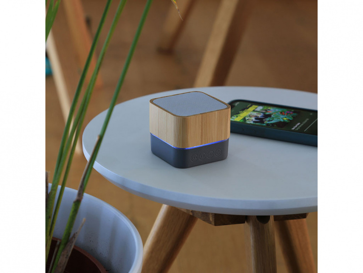 Bluetooth Mini Trähögtalare för Kontor, Grå