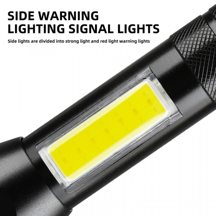 Ficklampa med nödhammare Ficklampa med nödhammare