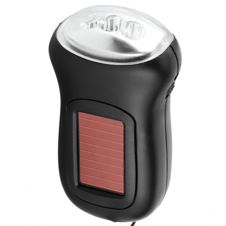 Handdriven LED-ficklampa, Svart