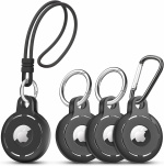 Nyckelring till Apple AirTag 4-pack, Svart
