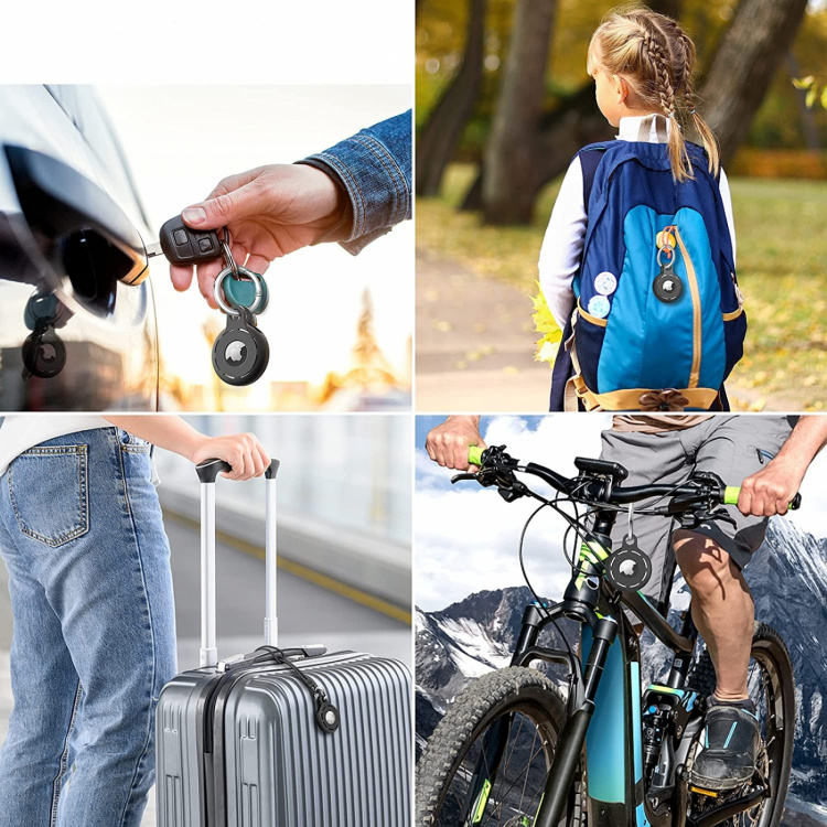 Nyckelring till Apple AirTag 4-pack, Flera färger