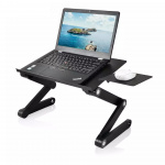 Multifunktionellt Laptopbord med inbyggda kylfläktar, Svart