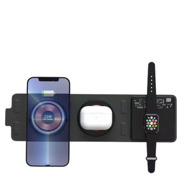 Magnetisk trådlös laddare 3-i-1 för iPhone 12/13/14/15, iWatch, Airpods Magnetisk trådlös laddare 3-i-1 för iPhone 12/13/14/15, iWatch, Airpods
