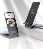 Vikbar och Trådlös laddare för Smartphone, iWatch, Airpods