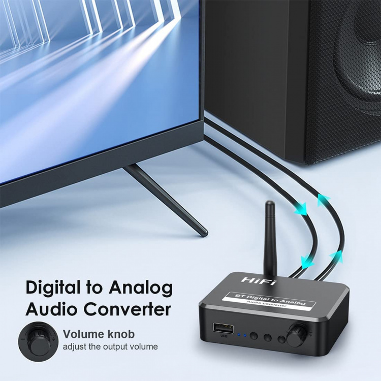 Bluetooth ljudkonverterare, Digital till Analog Bluetooth ljudkonverterare, Digital till Analog
